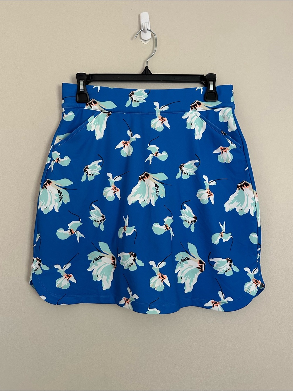 Peter Millar Golf Skort Blue Floral Print UPF 50+ Size Small Athletic Tennis